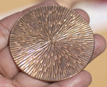Blank Charm 50mm, Radiating Sun 24G Metal Jewelry Supplies, Pendant Charm - 2 Pieces
