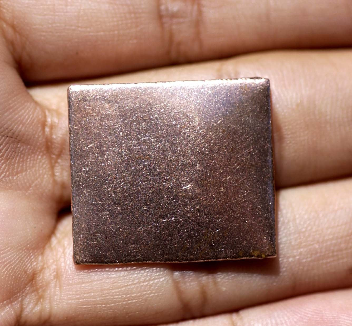 Rectangle Blank 25 x 22mm for Enameling Stamping Texturing