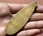 Large Pointed Teardrop  76mm x 23mm Blank for Stamping Texturing Soldering Shape Charms Jewelry Making Blanks  - 3 Pieces