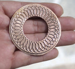 Circle of Life Donut Washer 50mm, Jewelry Supplies, Enameling Soldering Stamping Blank - 2 Pieces