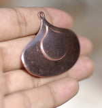 Arabic Hoops Embossed Teardrop with Hole Cutout Blank for Enameling Stamping Texturing Jewelry Making Blanks