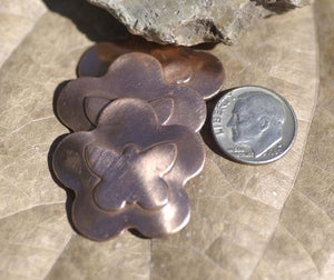 Embossed Flower in a Variety of Shapes 31mm Metal Stamping Blanks for Jewelry Making