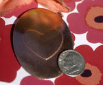 Embossed Classic Heart on Oval 38mm x 50mm Blanks Enameling Stamping Texturing - 4 pieces