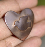 Lovely Dove Embossed Blank Cutout for Enameling Stamping Texturing Metalworking Jewelry Making Blanks