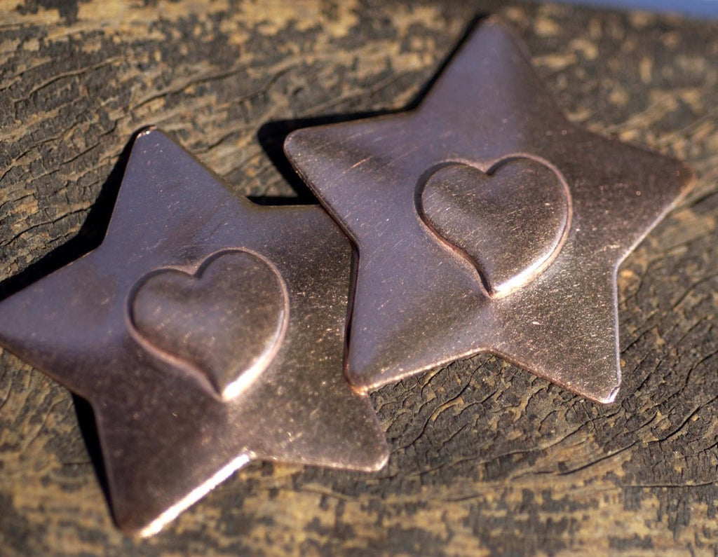 Regular Star Embossed Blank Cutout for Enameling Stamping Texturing Metalworking Jewelry Making Blanks