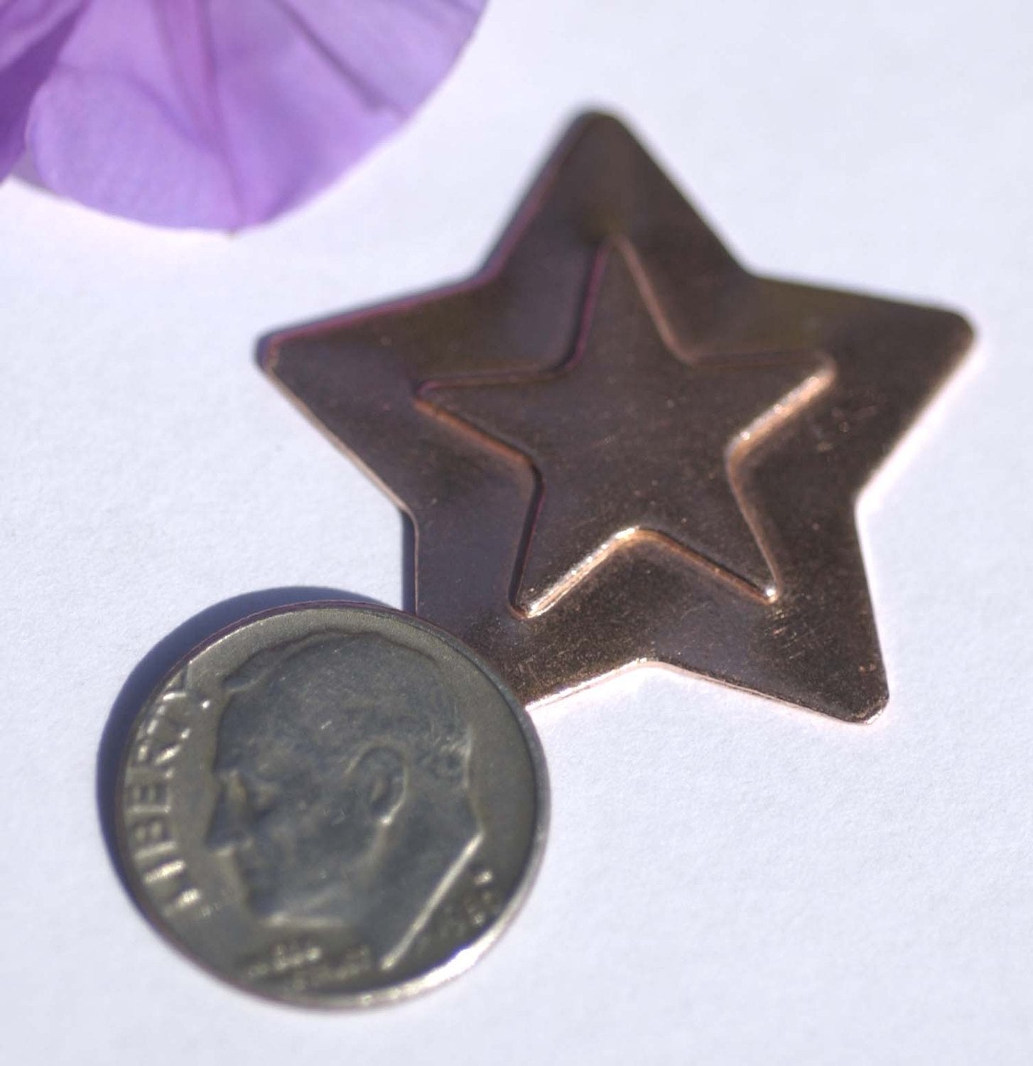 Embossed Starry 30.5mm Blank Cutout for Enameling Stamping Texturing Metalworking Jewelry Making Blanks - 4 pieces