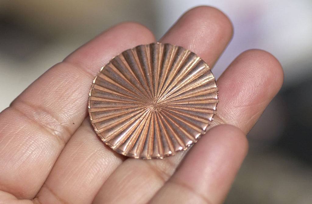 Disc Blank 32mm 24G Enameling Soldering Stamping Blank, Metal Jewelry - 4 Pieces