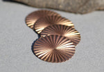 Disc Blank 35mm 24G Ruffled Enameling Stamping Texturing Jewelry Blank - 4 Pieces