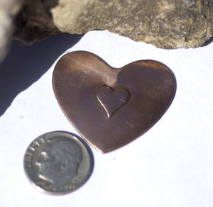 Heart 8.5mm Embossed on Heart Blank Cutout for Enameling Stamping Texturing Metalworking Jewelry Making Blanks