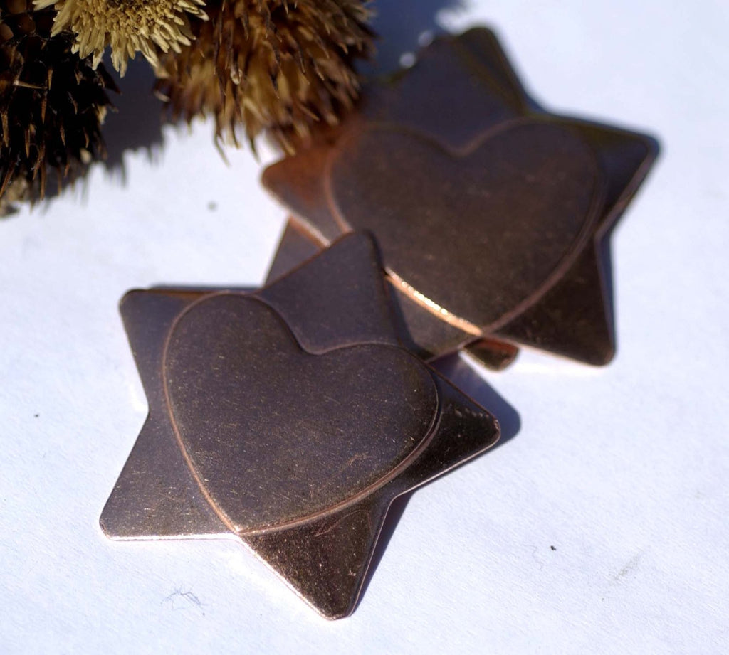 Sweet Star Embossed Blank Cutout for Enameling Stamping Texturing Metalworking Jewelry Making Blanks