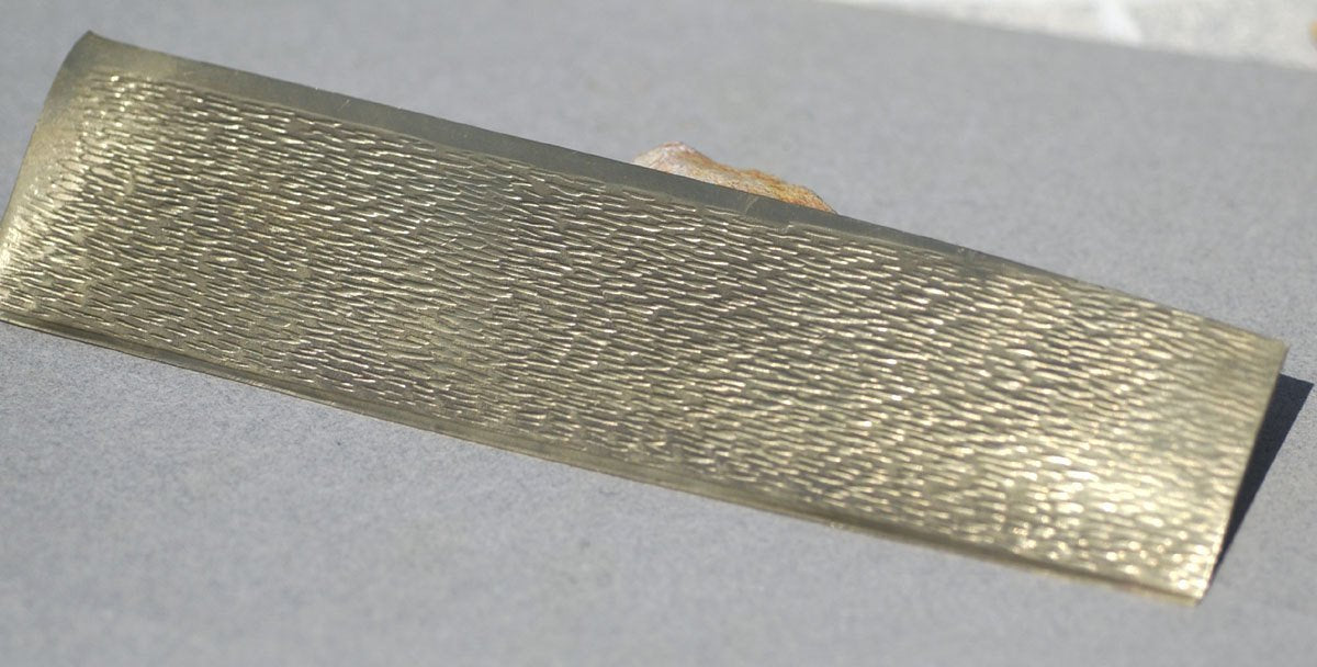 Textured Metal Sheet Woodgrain  7 x 1 5/8 inches - Bracelets Pendants Metalwork