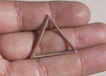 Triangle 25mm with Cutout for Blank Enameling Stamping Texturing Soldering Blanks Variety Metals - 4 pieces