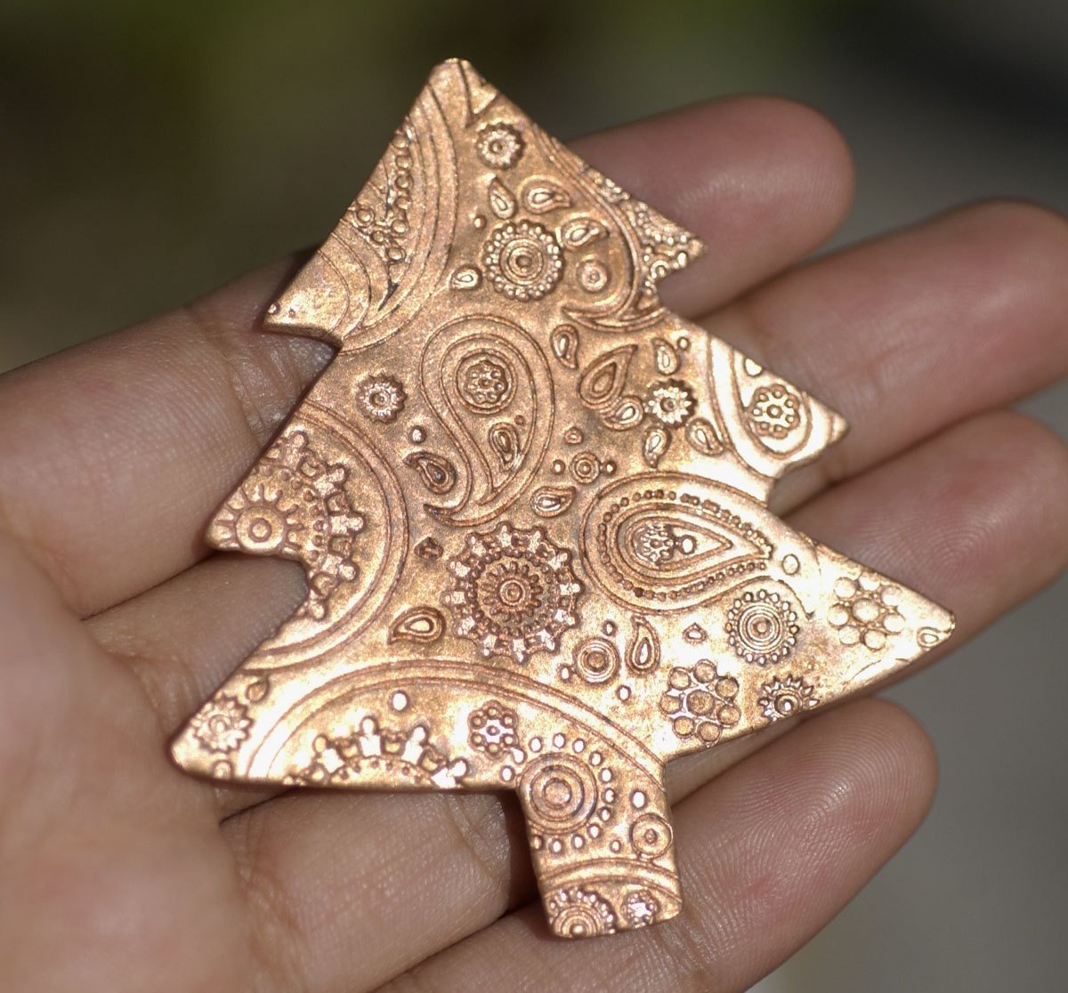 Blank Christmas Tree  62mm x 57mm Enameling Blanks - Jewelry Supplies