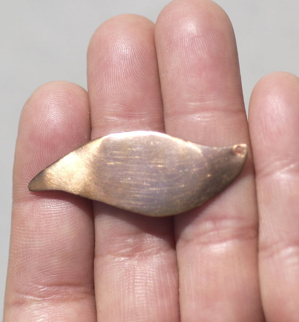 Leaves Wavy Blank Cutout for Enameling Stamping Texturing Jewelry Making  Blanks Variety of Metals - 4 pieces