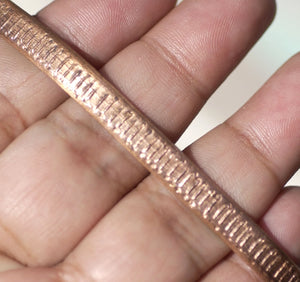 Ring Stock Shank 6mm Woodgrain Textured Metal Wire - Rings Bracelets Pendants Metalwork
