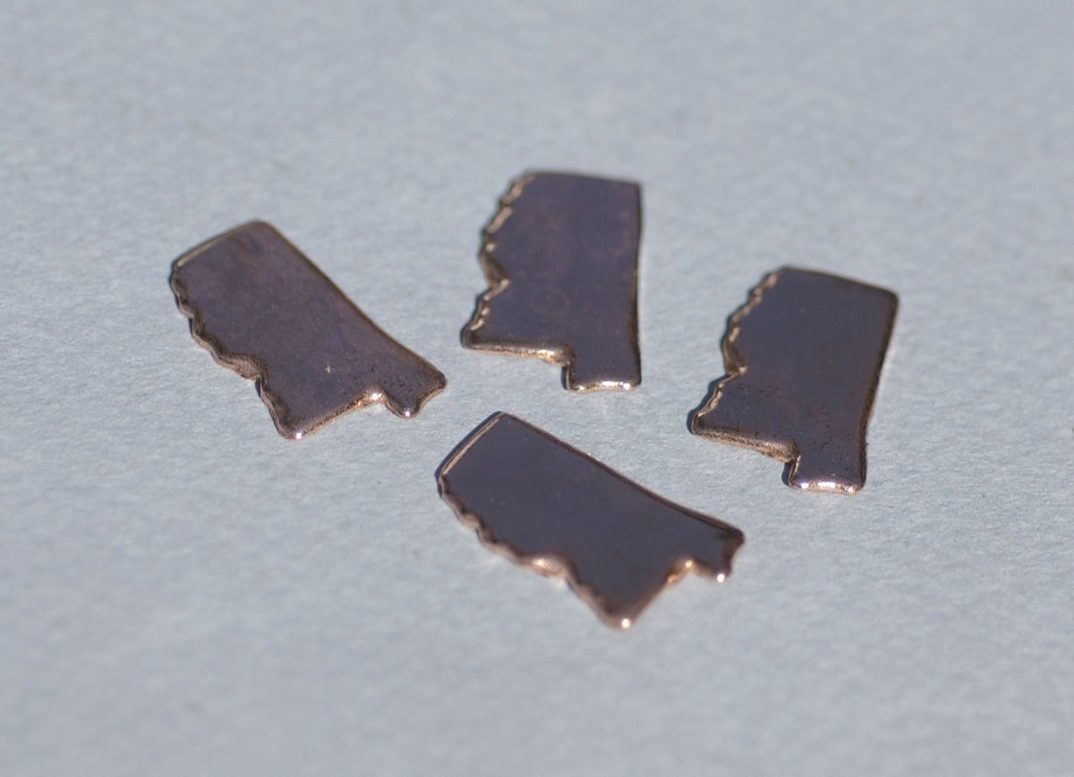 Mississippi Small State Blanks Cutout for Enameling Metalworking Stamping Texturing 100% Copper Blank Variety of Metals