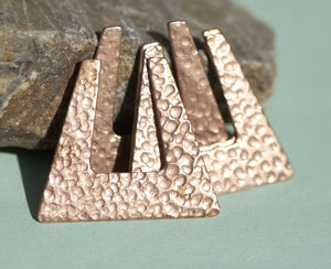 Dappled Hammered Hoop Square 28mm x 32mm 24g for Earrings or Pendant Cutout Texturing Metalworking Blanks Variety Metals