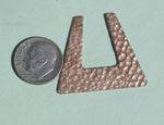 Dappled Hammered Hoop Square 28mm x 32mm 24g for Earrings or Pendant Cutout Texturing Metalworking Blanks Variety Metals