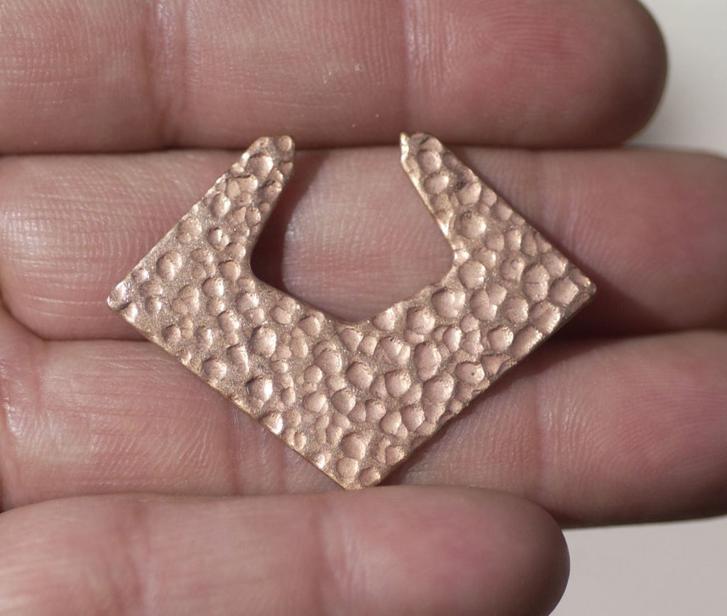 Dappled Hammered Hoops Diamond for Earrings or Pendant Pattern 24g for Stamping Texturing Blanks Variety of Metals