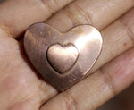 12mm Heart Embossed on Heart Blank Cutout for Enameling Stamping Texturing Metalworking Jewelry Making Blanks