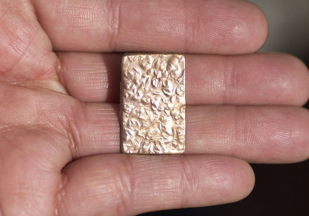 Rectangles Antique Hammered 25mm x 16mm 24g Metalworking Stamping Texturing Soldering Blanks Variety of Metals