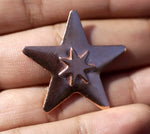 10.8mm Star Embossed on Star Blank Cutout for Enameling Stamping Texturing Metalworking Jewelry Making Blanks