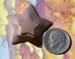 14.5mm Star Embossed Blank Cutout for Enameling Stamping Texturing Metalworking Jewelry Making Blanks - 4 pieces