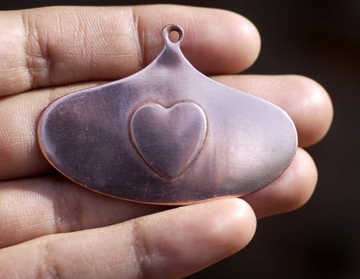 15mm Heart Embossed on Arabic Hoops with Hole Cutout Blank for Enameling Stamping Texturing Jewelry Making Blanks