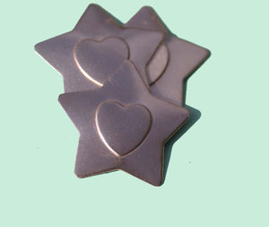 36mm Star Embossed Blank Cutout for Enameling Stamping Texturing Metalworking Jewelry Making Blanks