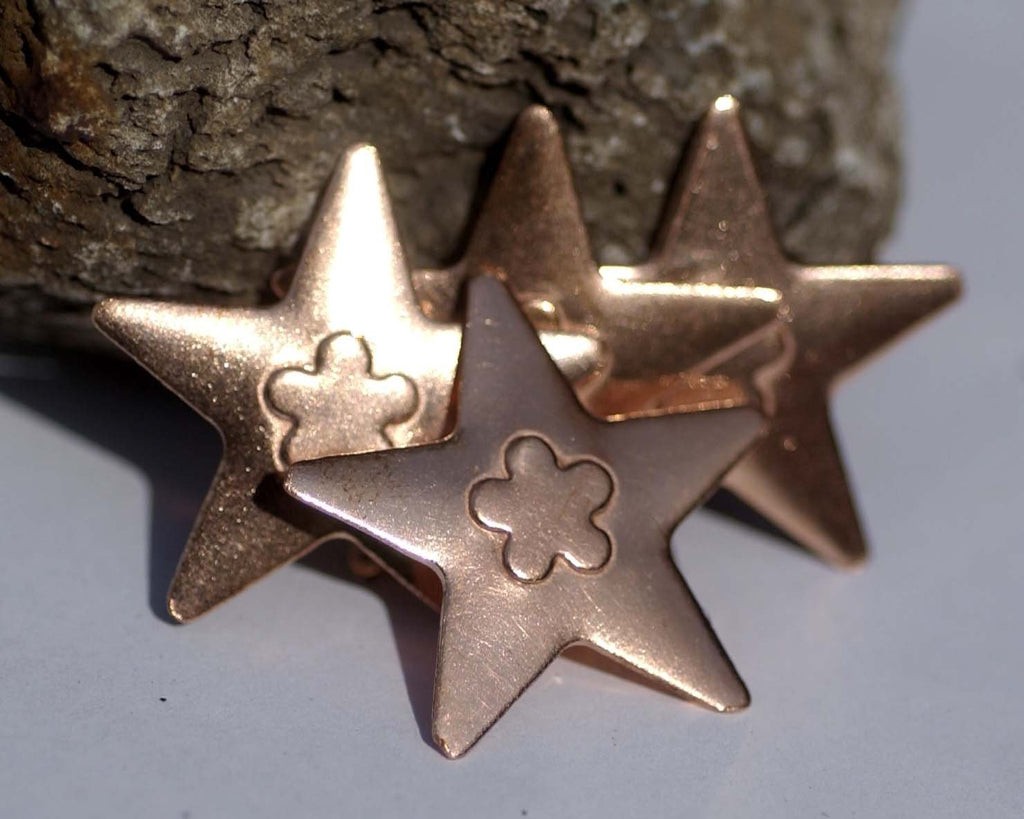 9mm Flower Embossed Blank Cutout for Enameling Stamping Texturing Metalworking Jewelry Making Blanks - 4 pieces
