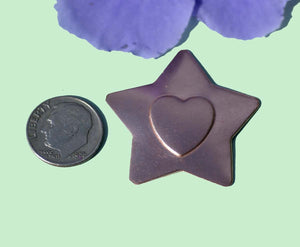 36mm Star Embossed Blank Cutout for Enameling Stamping Texturing Metalworking Jewelry Making Blanks