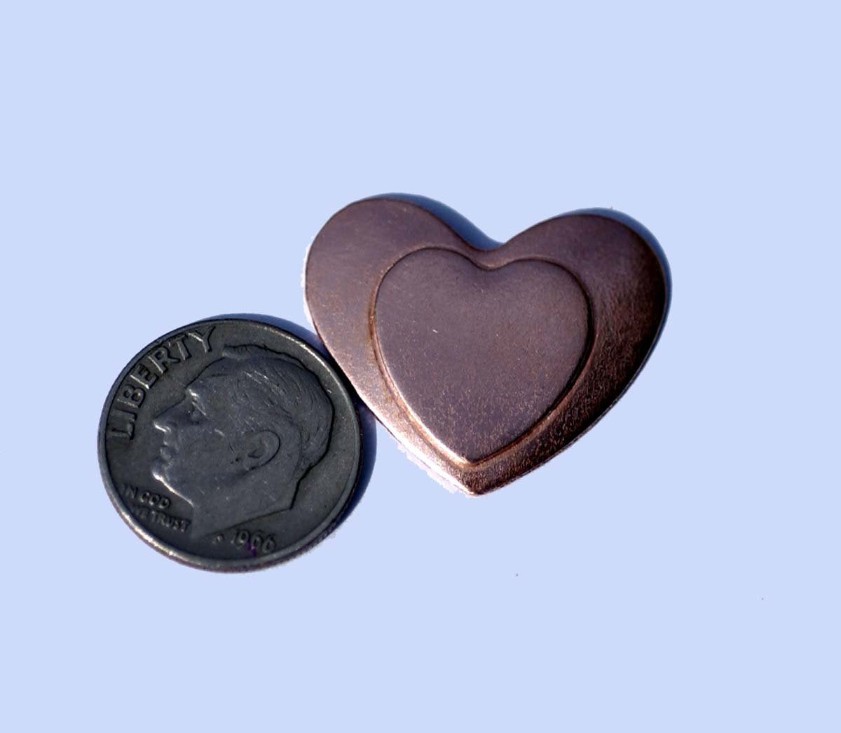 Hearts with Embossed Blank for Enameling Stamping Texturing Metalworking Jewelry Making Blanks
