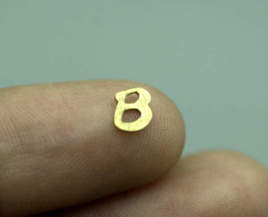 Letter "B" Super Tiny Blank Cutout for 24g Brass, Copper and Bronze Metalworking Soldering Stamping Texturing Blanks