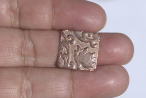 Square 16mm 20g in Lotus Flowers Pattern Cutout for Polished Jewelry Making Blanks Shape Variety of Metals