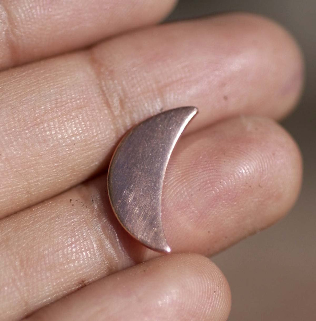 Moon Blank 18mm x 9mm Cutout for Metalworking Stamping Texturing Shape Blanks