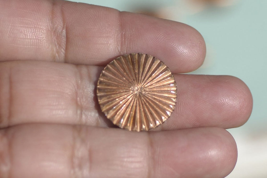 Copper, Brass, Bronze or Nickel Silver Disc 18mm 24g Enameling Stamping Soldering Blanks - 6 Pieces