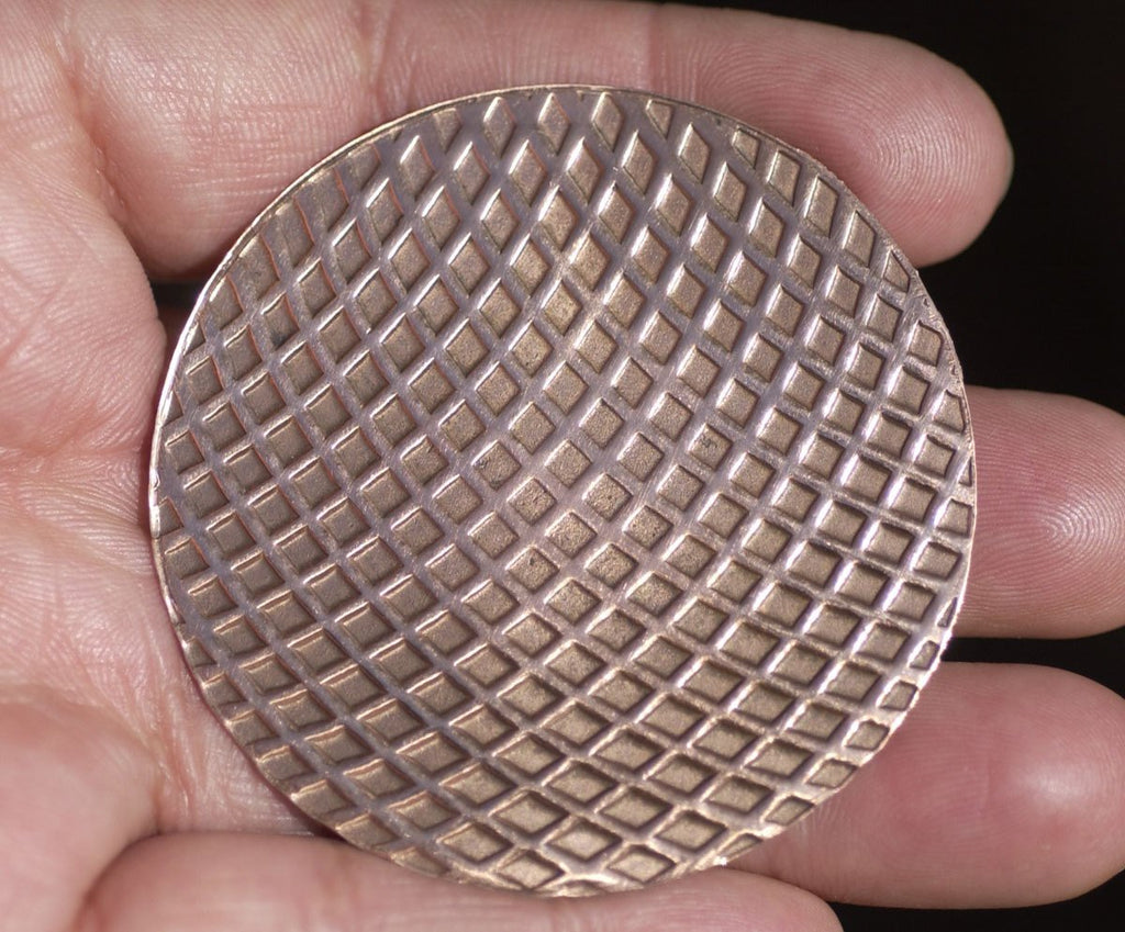 Cathedral Textured Disc 50mm for Enameling Jewelry Making Blank, Metalworking Supplies - 2 Pieces