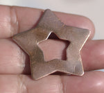 Star with Star 36mm 24g Cutout Blank for Enameling Stamping Texturing Variety of Metals Blanks