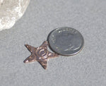 Stars in Lotus Flowers Pattern 17mm Cutout for Enameling Stamping Texturing Soldering Blanks Variety of Metals