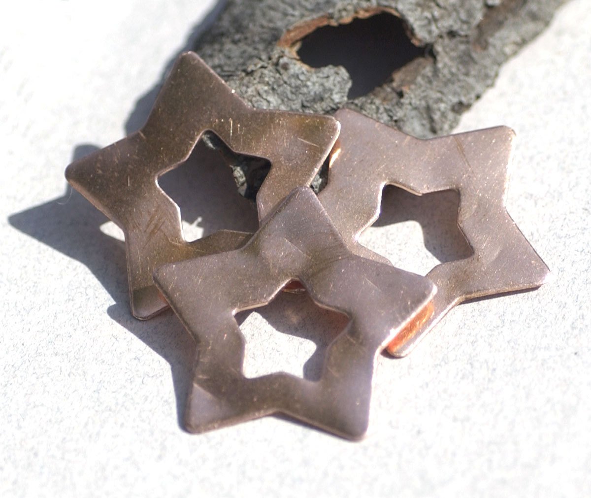 Star with Star 36mm 24g Cutout Blank for Enameling Stamping Texturing Variety of Metals Blanks