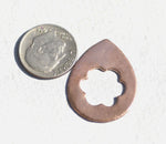 Teardrop with Flower Cutout for Blanks Cutout for Enameling Stamping Texturing Variety Metals