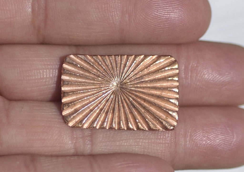 Rectangle 25mmx16mm Ruffled Blank Cutout Shape  for Enameling Stamping Texturing Blanks Variety of Metals