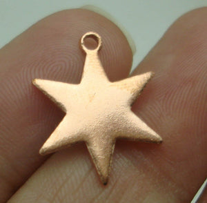 Bronze Star Blank 17mm Cutout for Metalworking Stamping Texturing Blanks