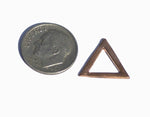 Triangle 15mm with Cutout for Blank Enameling Stamping Texturing Soldering Blanks Variety of Metals