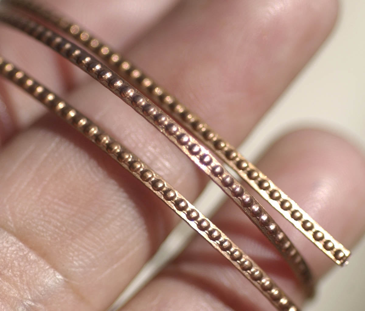 Wire Dots Design Pattern Stock Shank 1.5mm Textured Metal Wire - Rings Bracelets Pendants Metalwork Variety Metals