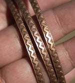 Wire Zig Zag Pattern Stock Shank 3.6mm Textured Metal Wire - Rings Bracelets Pendants Metalwork Variety Metals
