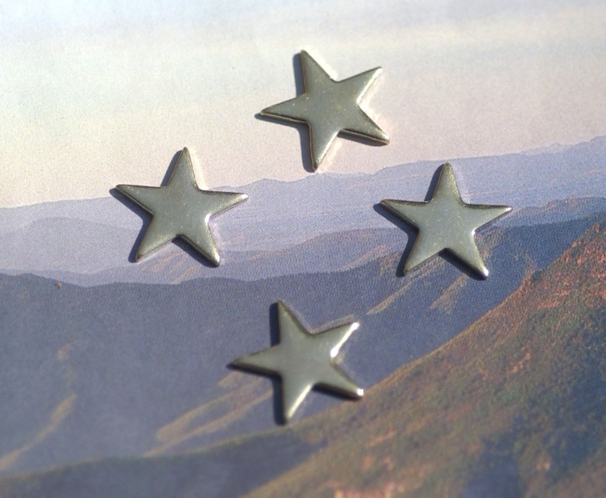 Bronze Star Twinkle Twinkle Stars 10mm for Soldering Stamping Texturing Soldering Blanks - 6 pieces