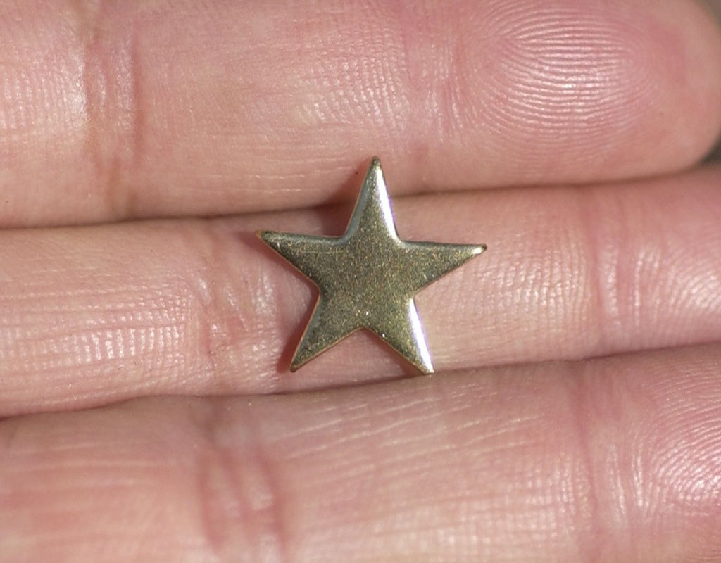 Bronze Star Twinkle Twinkle Stars 10mm for Soldering Stamping Texturing Soldering Blanks - 6 pieces