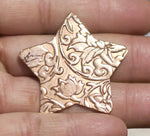 Star in Lotus Flowers 36mm 24g for Enameling Stamping Texturing Soldering Shape Charms Jewelry Making Variety of Metals - 4 pieces