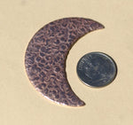 Hammered Moon Fantastica Luna 45mm x 30mm Metal Blanks Shape Form - 2 pieces